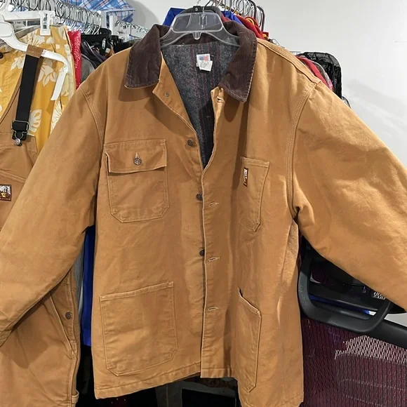 Steiner Thermal-Tuff Vintage Brown Workwear Chore Barn Coat Jacket and Overalls - Picture 2 of 9